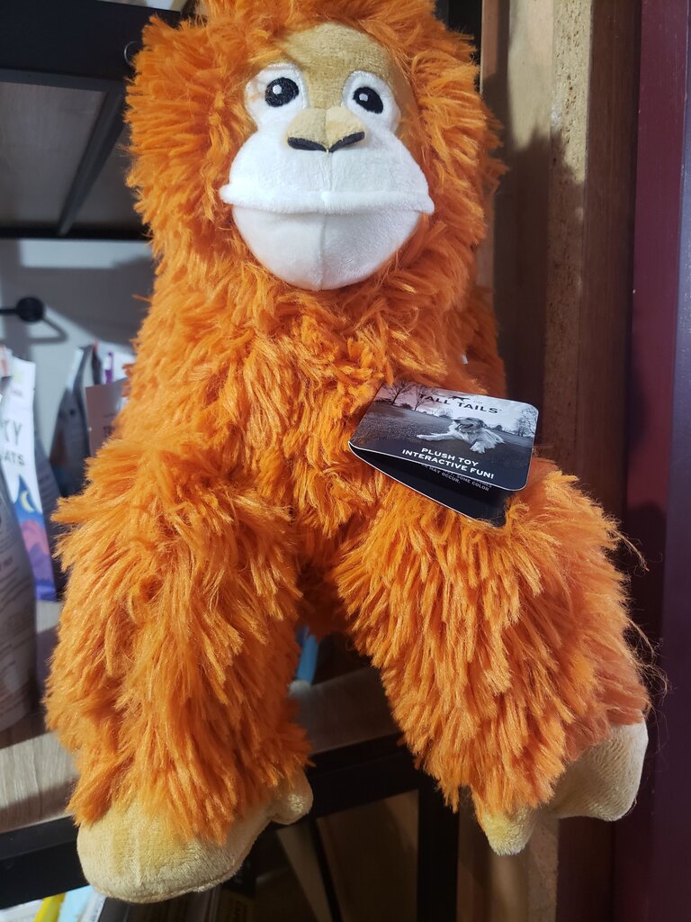 Tall Tails Plush Orange Monkey Toy