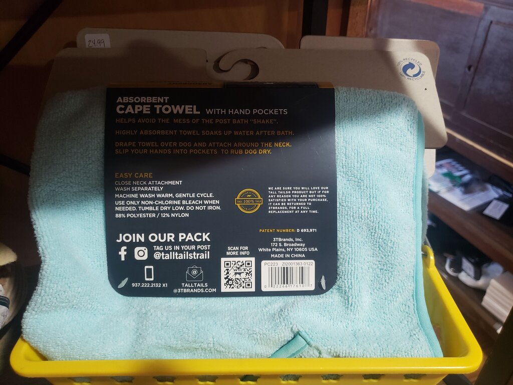 Tall Tails Absorbent Cape Towel with Hand Pockets