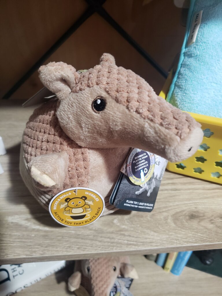 Interactive Plush Armadillo Toy
