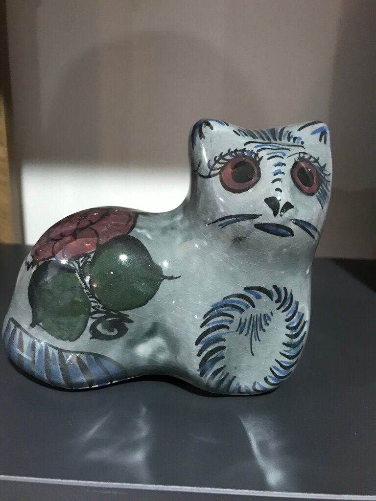 Hand-Painted Cat Figurine