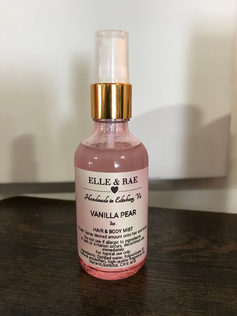 Elle & Rae Vanilla Pear Hair & Body Mist