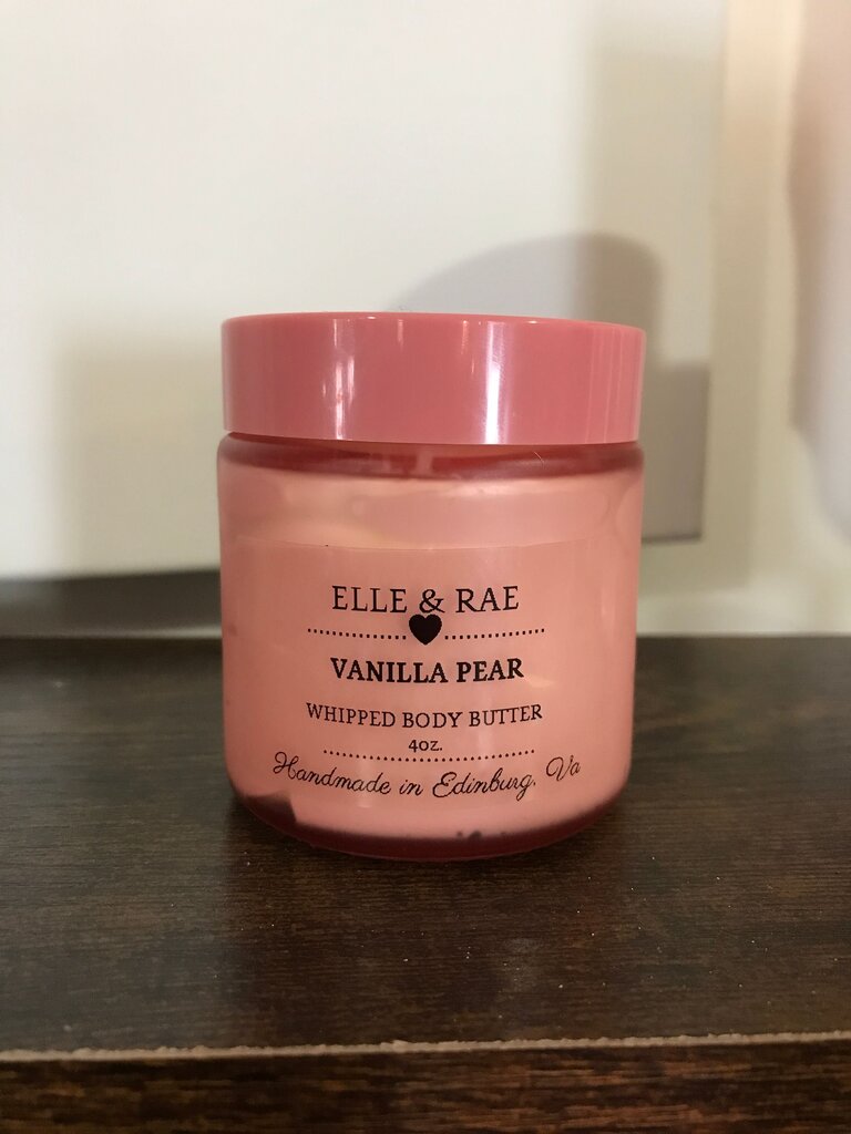ELLE & RAE Vanilla Pear Whipped Body Butter 4oz