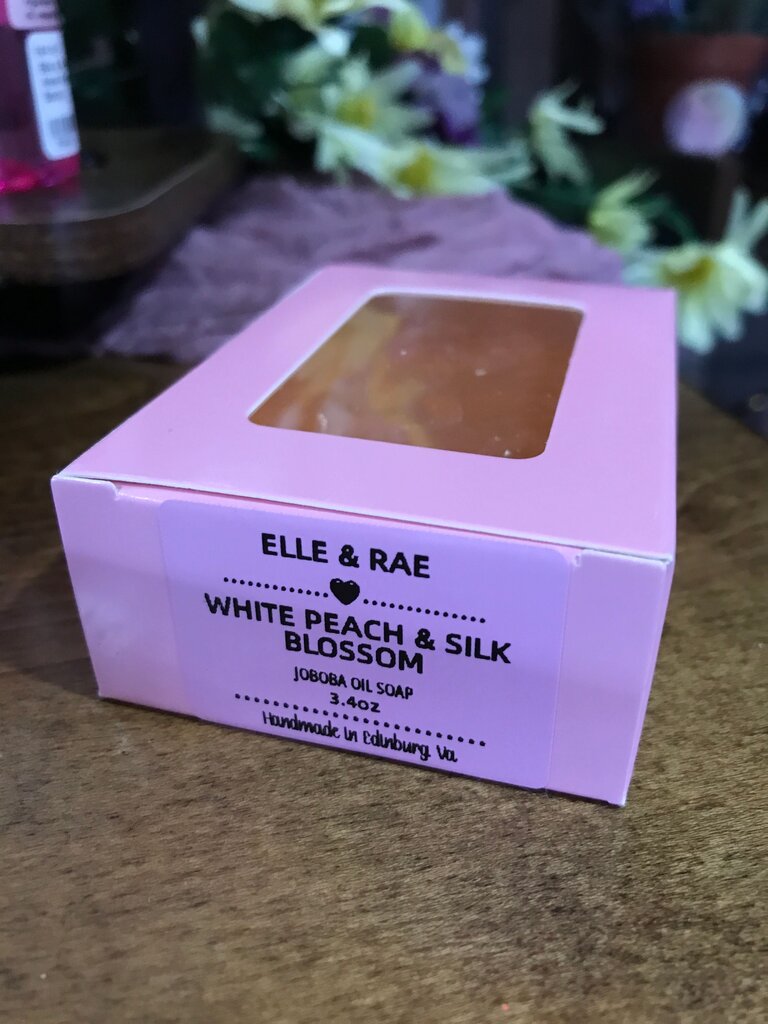 ELLE & RAE White Peach & Silk Blossom Jojoba Oil Soap