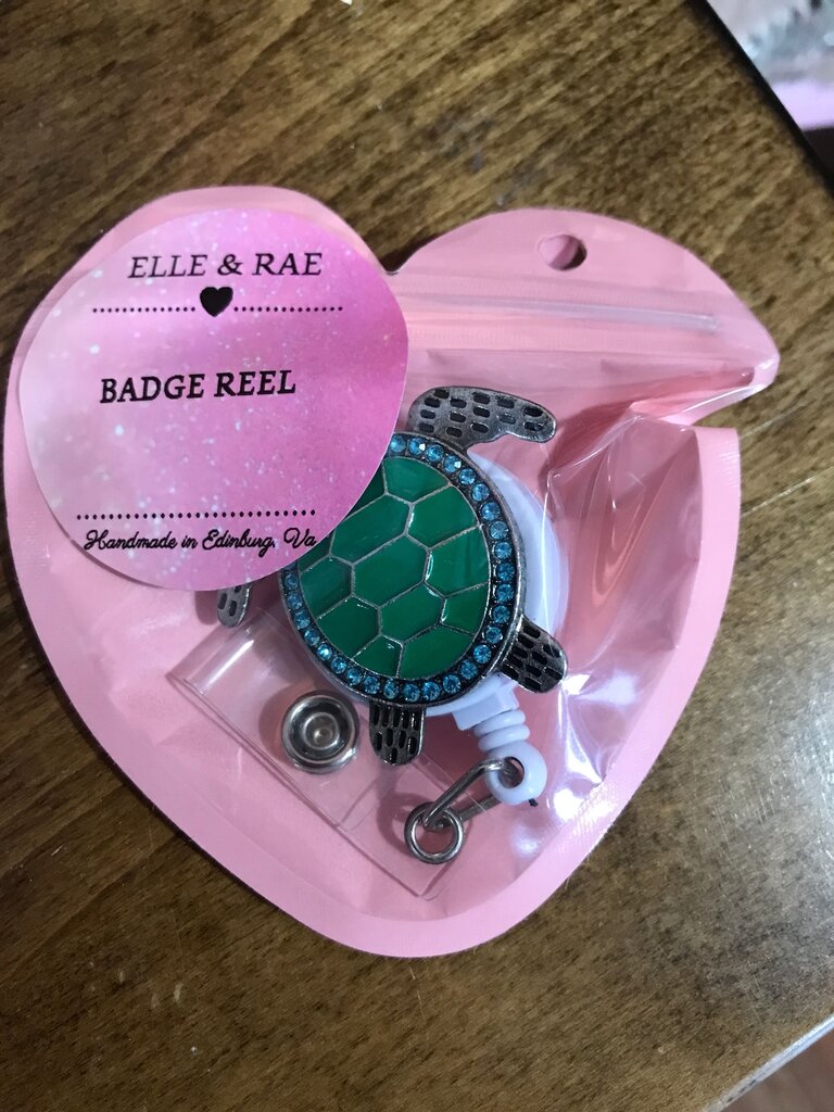 Elle & Rae Turtle Badge Reel