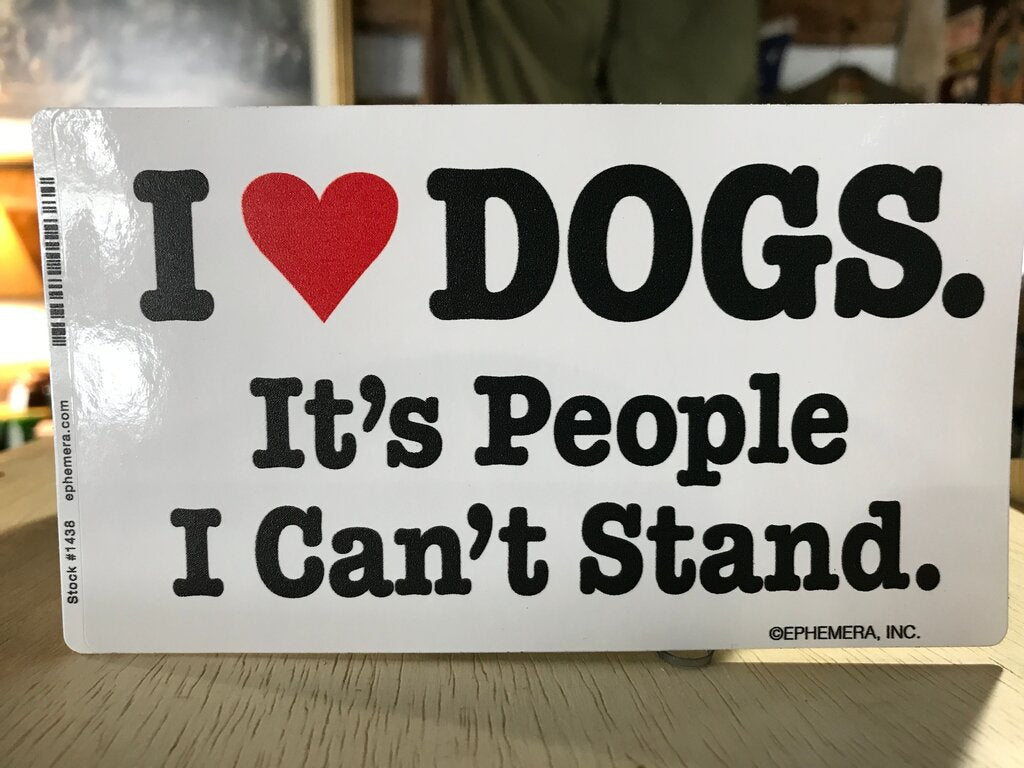 I Love Dogs Sticker