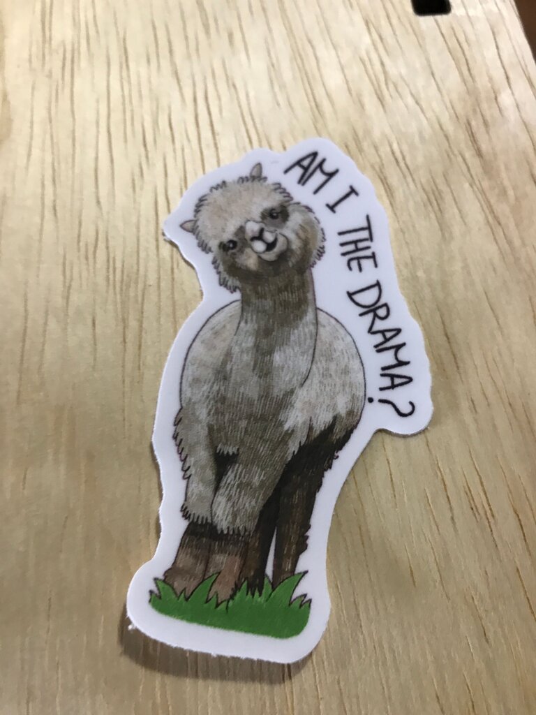 Am I the Drama? Alpaca Sticker