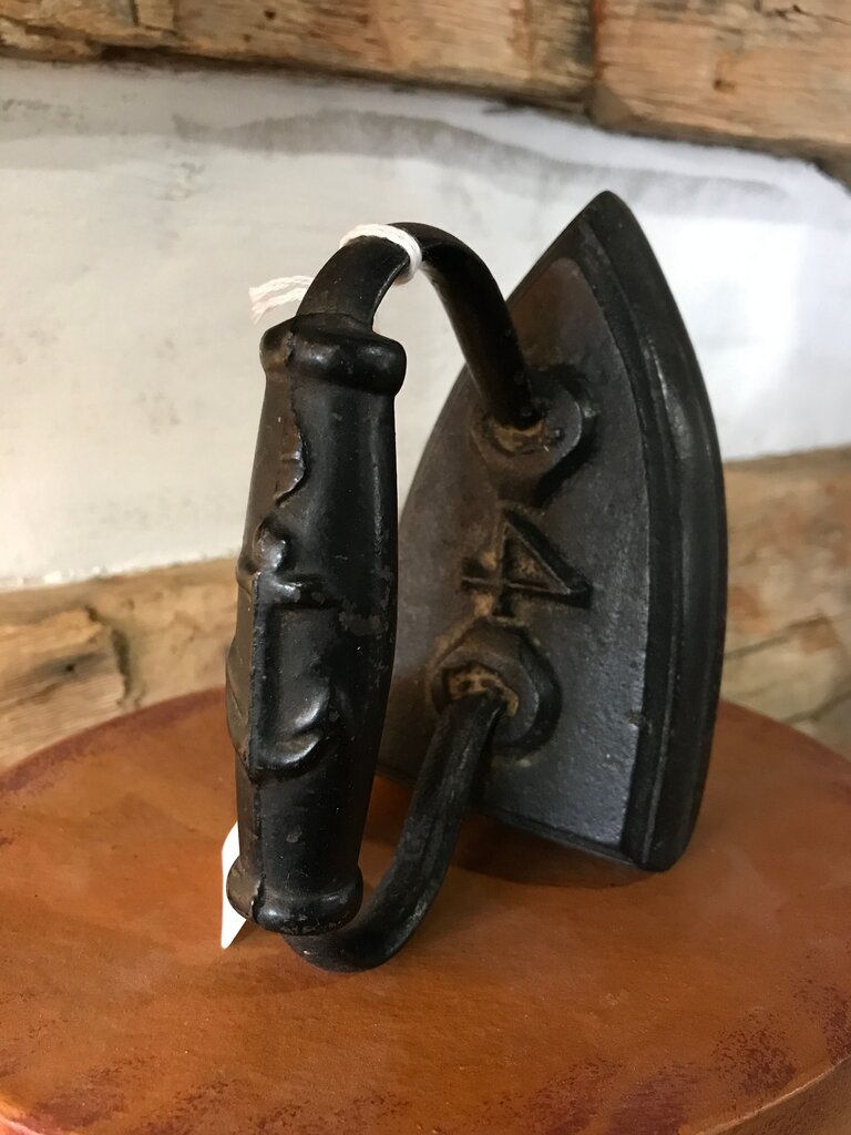 Antique Cast Iron Clothes Iron w/anchor