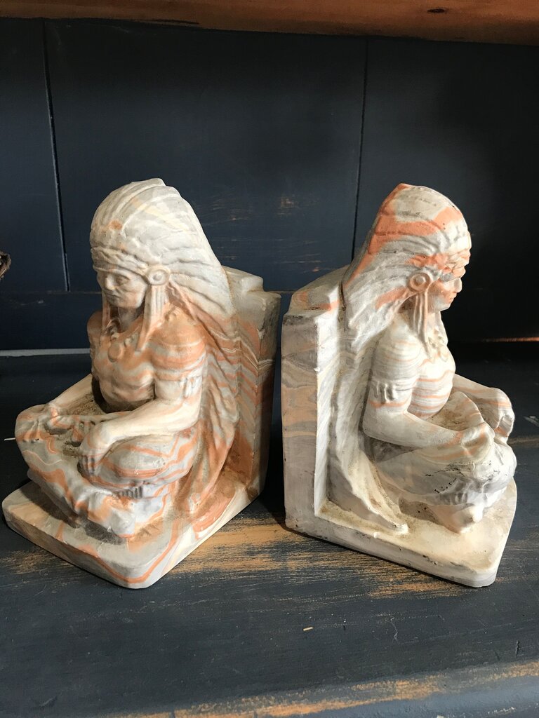 Vintage Native American Bookends