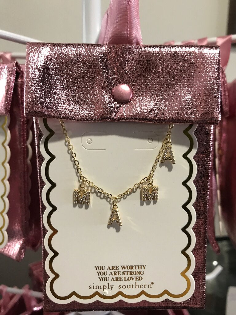 Simply Southern Gold Letter MAMA Necklace