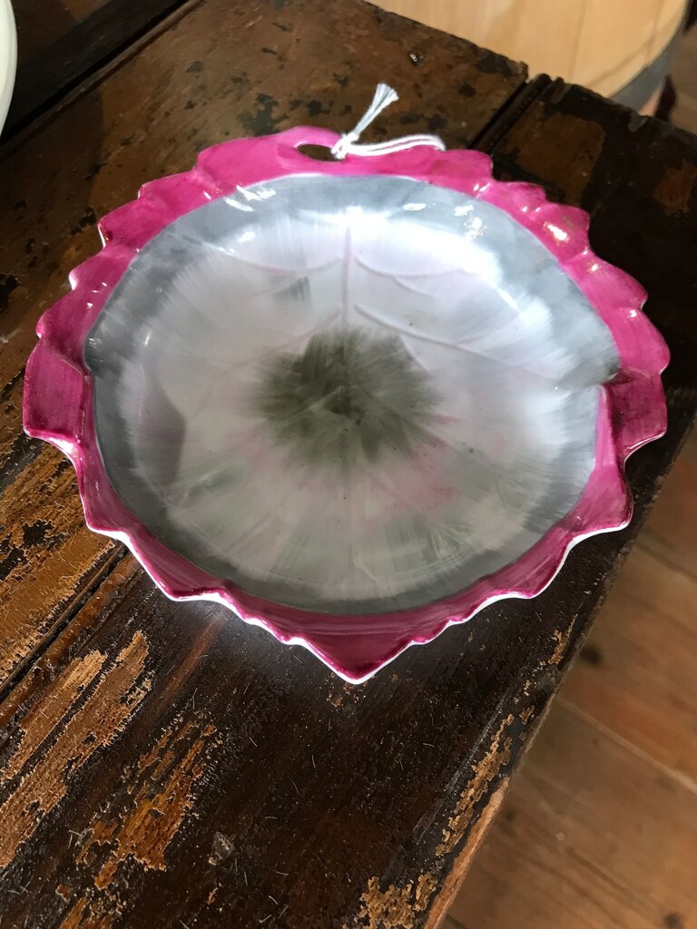 Vintage Pink and Silver Archalt 1950’s dish