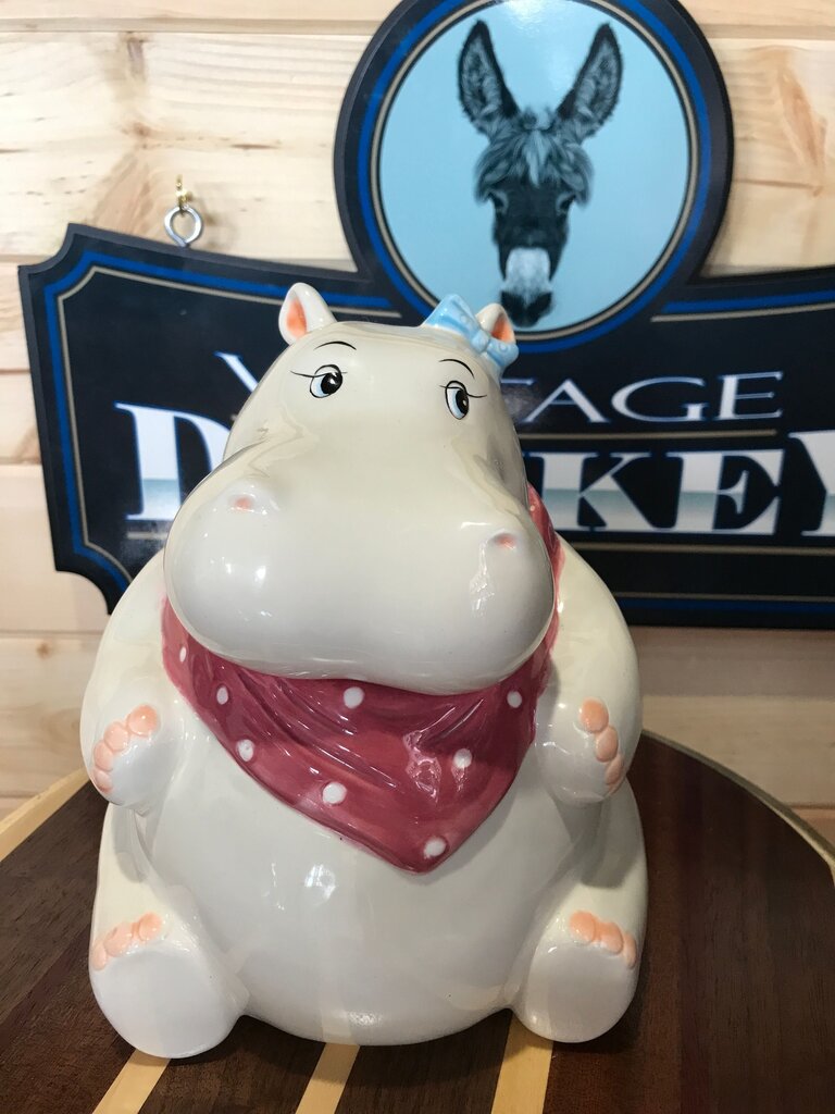 Vintage Hippo Cookie Jar