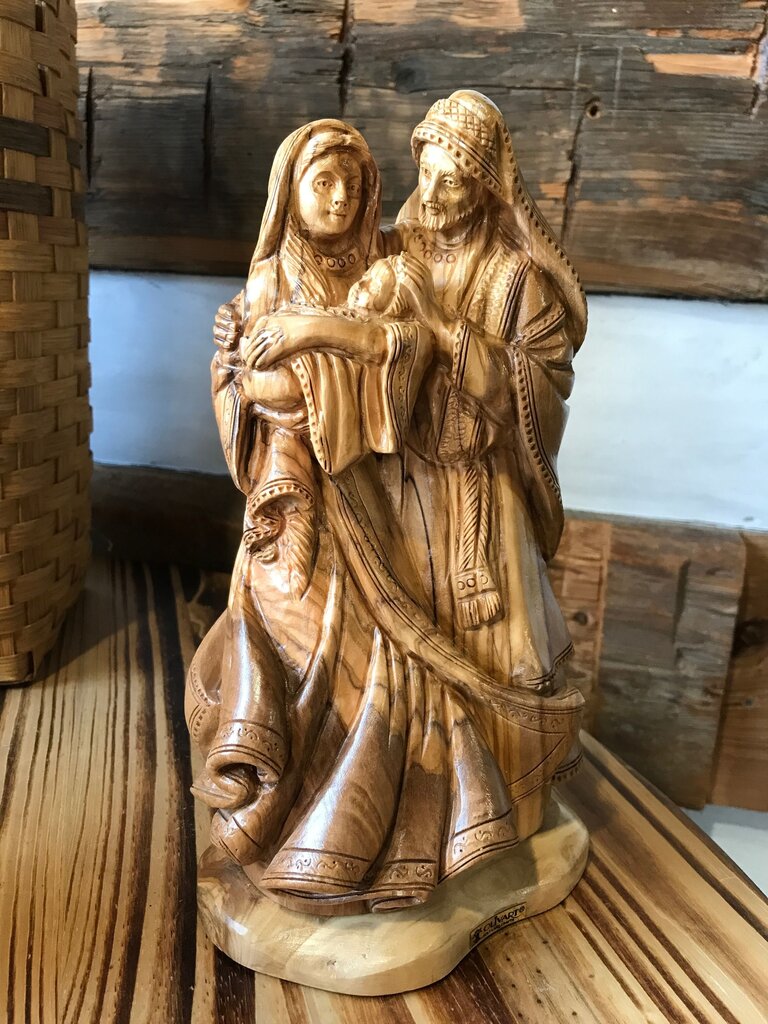 Olive Wood Mary Joseph & Jesus