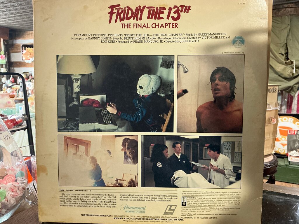 Friday the 13th: The Final Chapter Laser Videodisc