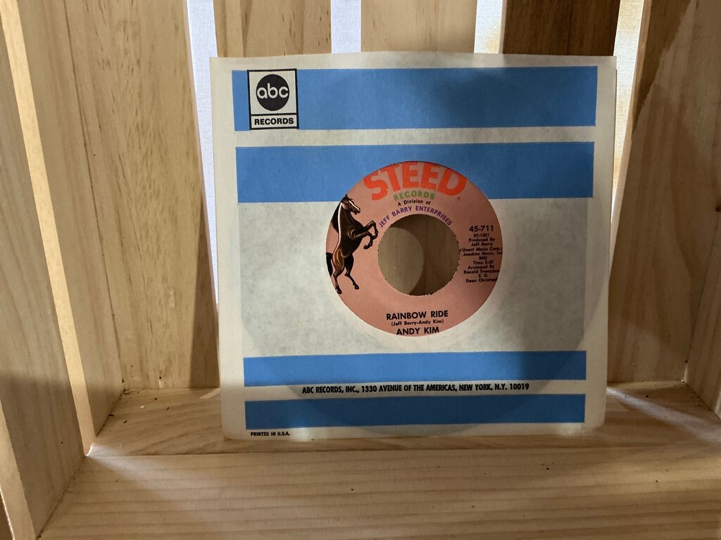 Andy Kim 45 RMP Records - Resurrection and Rainbow Ride