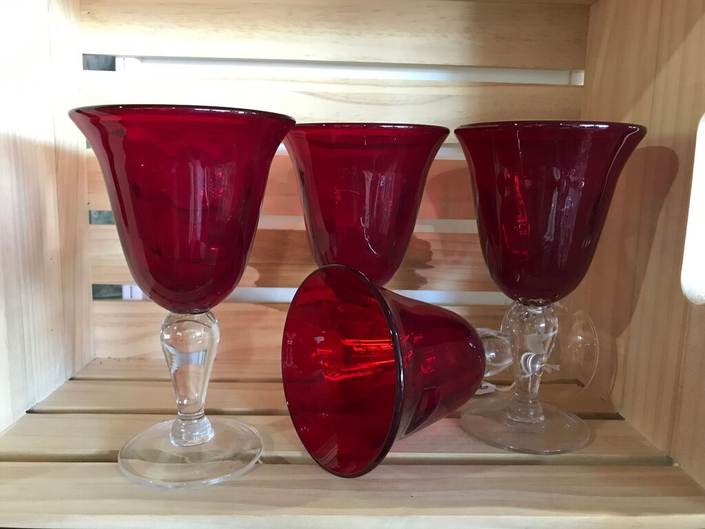 Set of Four Artland Ruby Red Goblets