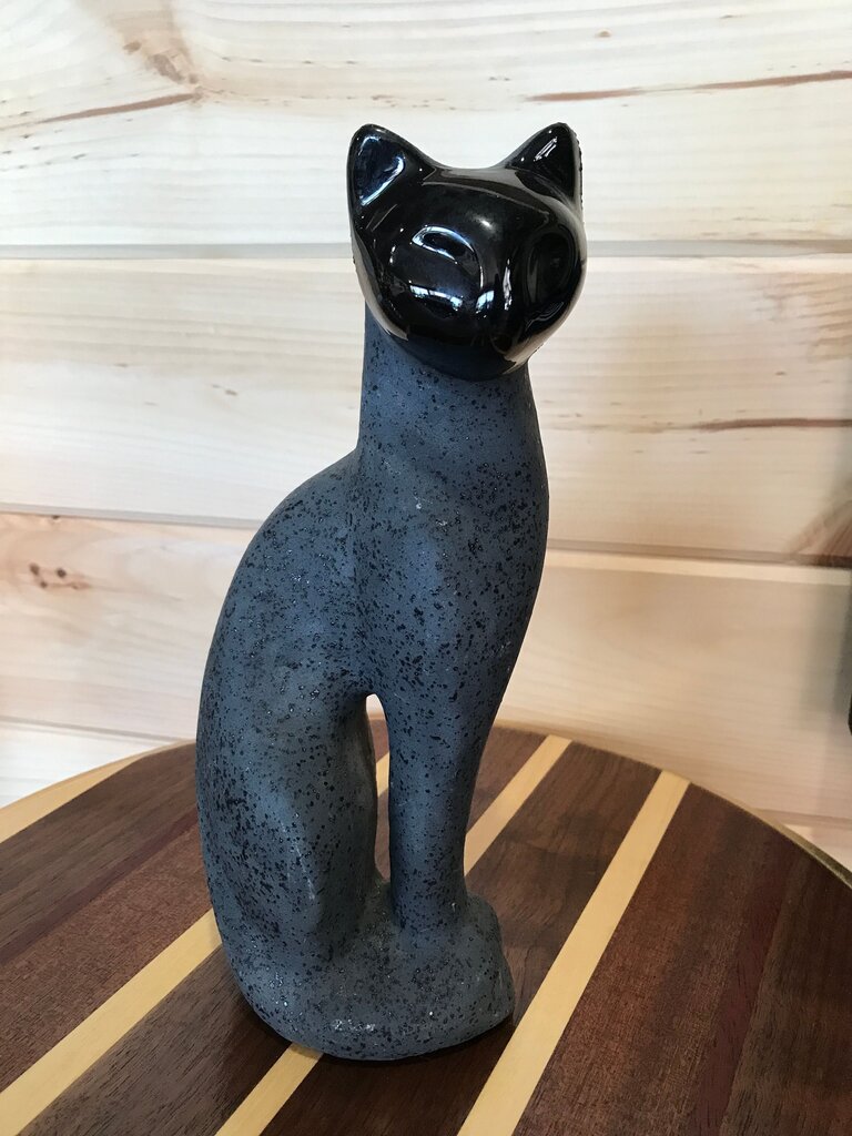 Black Cat Matte Ceramic Figurine