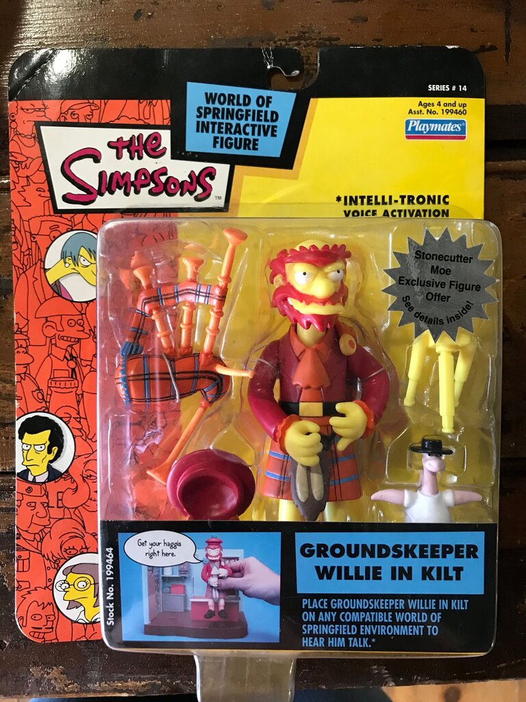 The Simpsons Groundskeeper Willie Interactive Figure