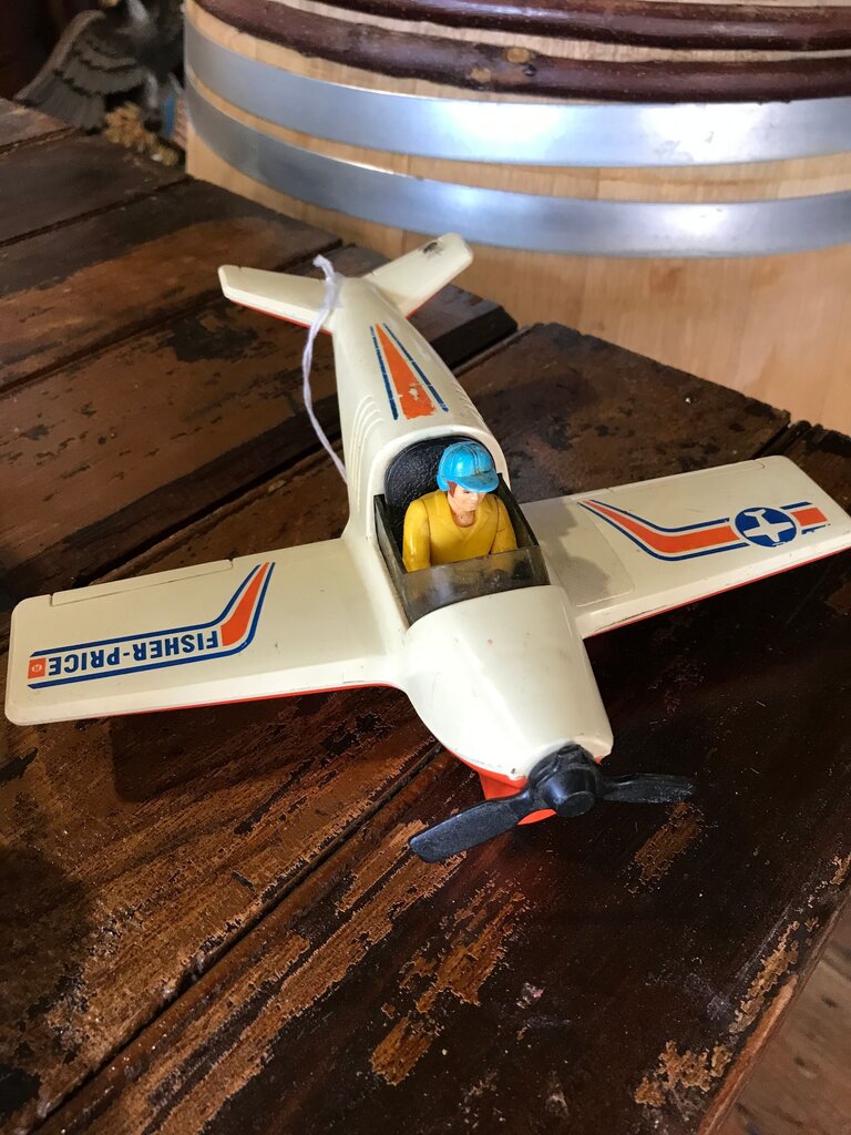 Fisher Price Vintage Toy Airplane w/figure