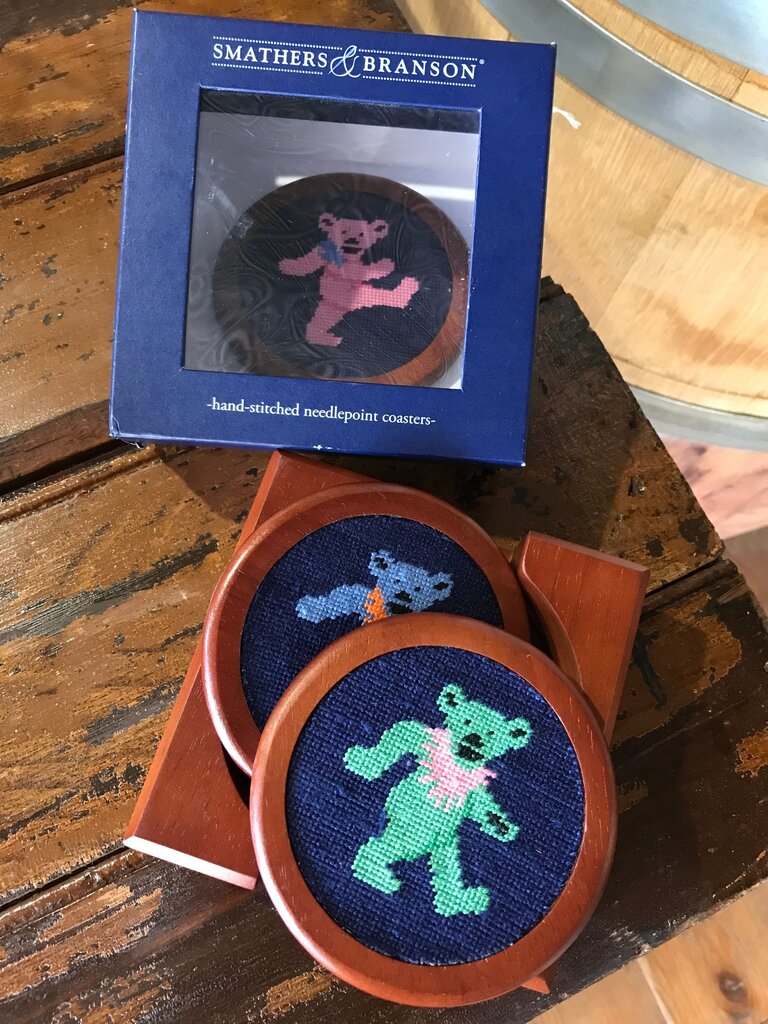 Smathers & Branson Hand-Stitched Needlepoint Coasters