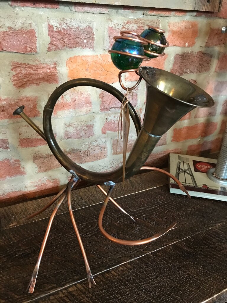 Vintage Copper Horn Bug Sculpture