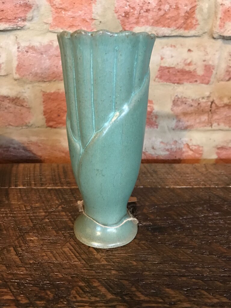 Vintage Blue Ceramic Flower Vase