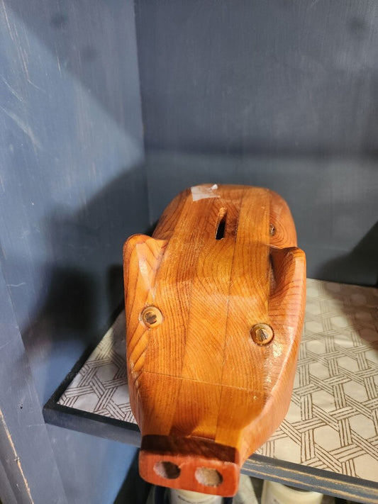 Wooden Pig Bank