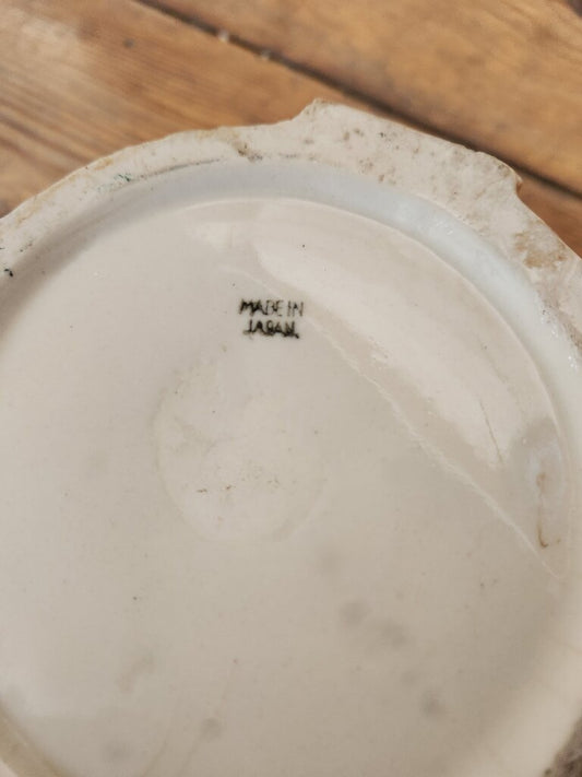 Vintage Ceramic Flower Pot with Lid
