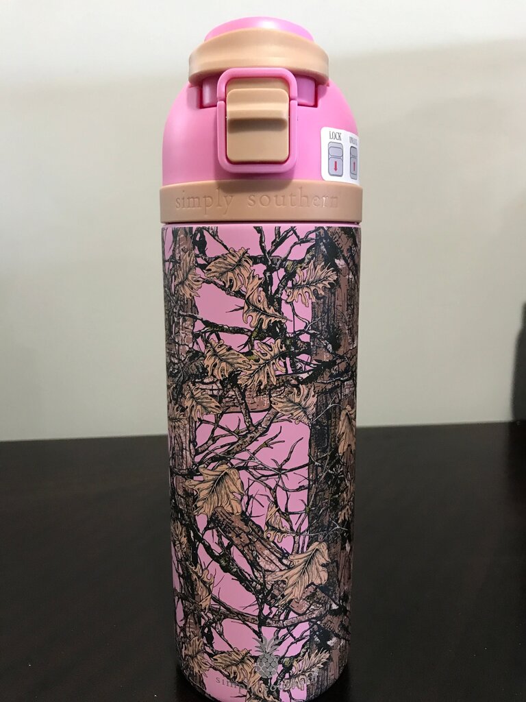 Simply Southern Pink Camo Water Bottle