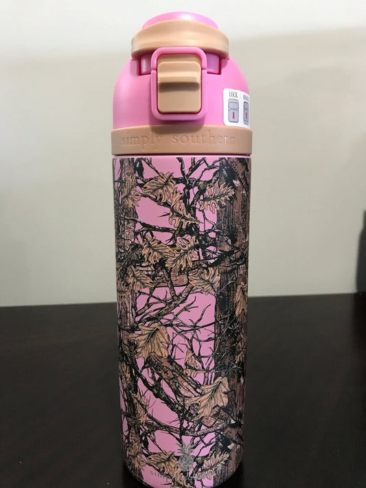Simply Southern Pink Camo Water Bottle