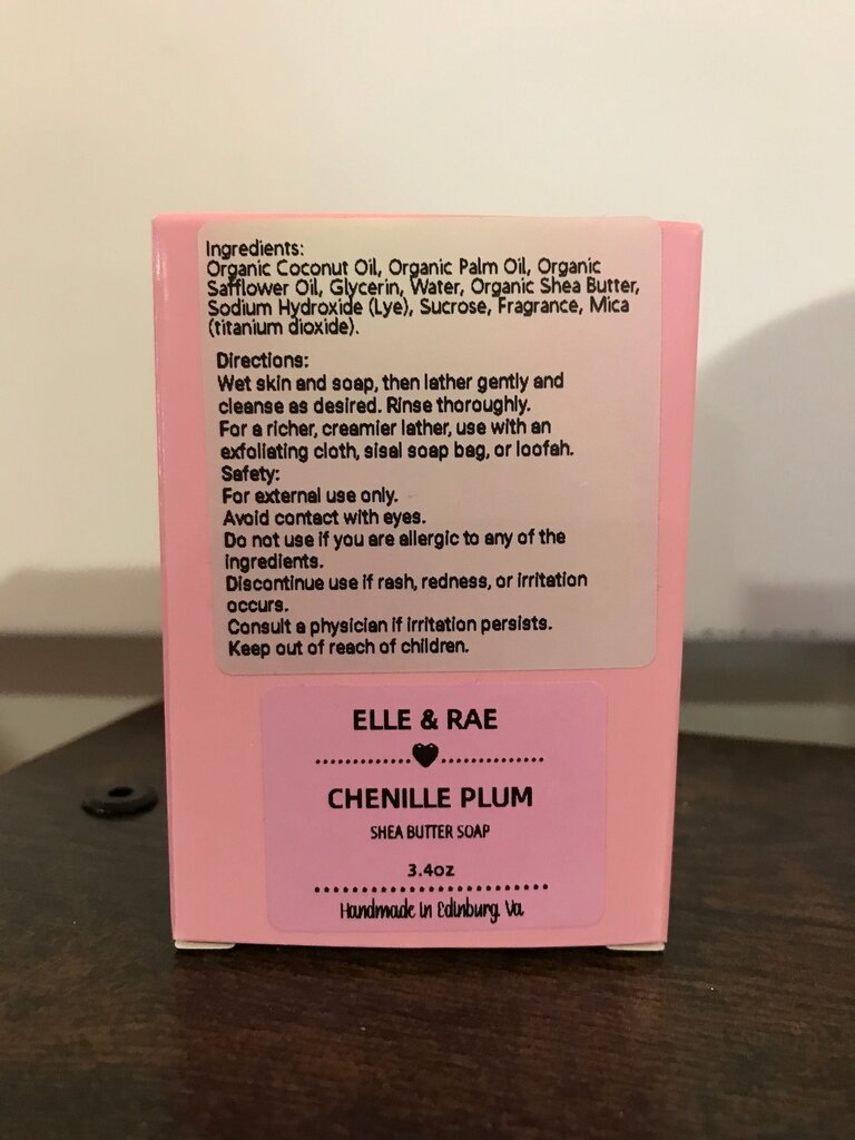 Elle & Rae Chenille Plum Shea Butter Soap