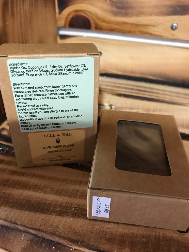 Elle & Rae Cashmere Cedar Jojoba Oil Soap