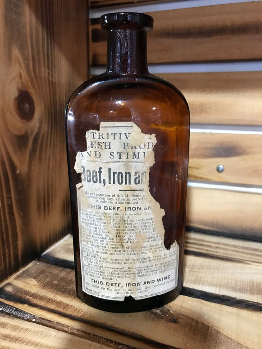 Vintage Beef Iron Tonic Bottle
