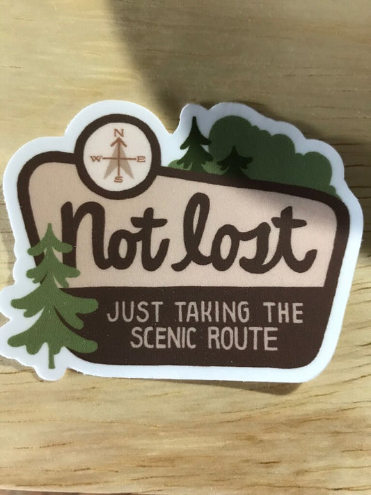 Not Lost Scenic Route Sticker