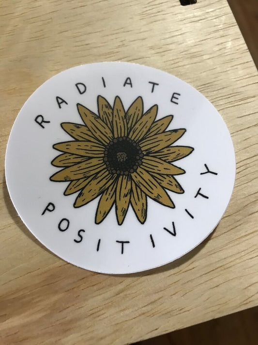 Radiate Positivity Sunflower Sticker