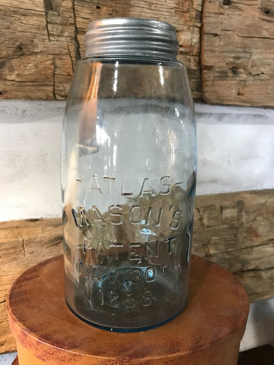Vintage Atlas Blue Mason's Jar 1858