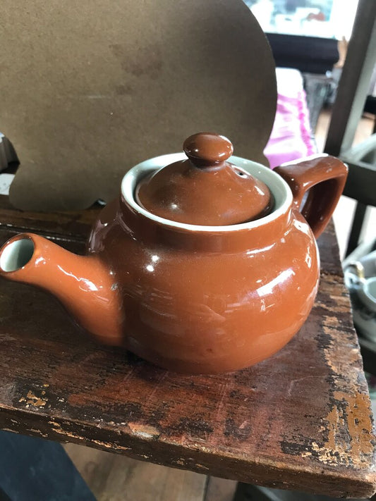 Vintage Brown Ceramic Teapot