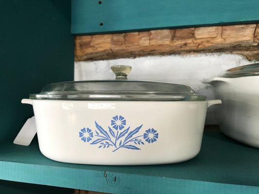 Vintage Blue Corning ware casserole dish