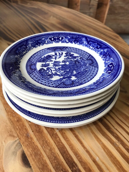 Set of Blue and White Decorative Plates by Royal China