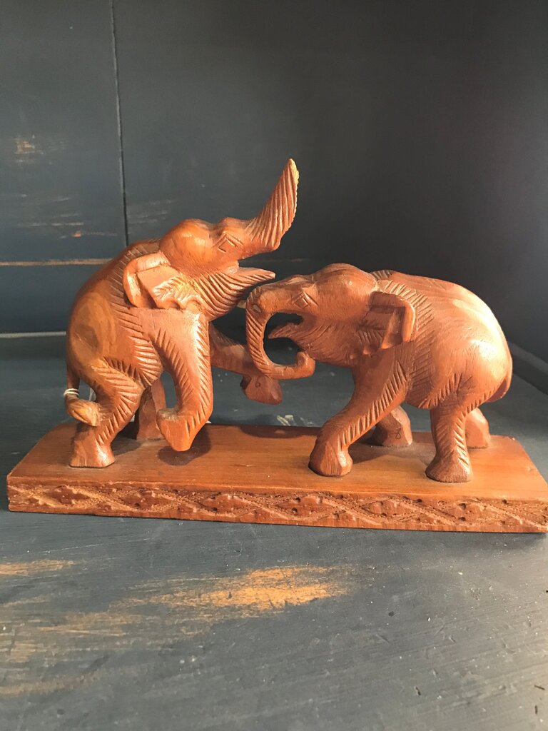 Handcrafted Wooden Elephant Figurine