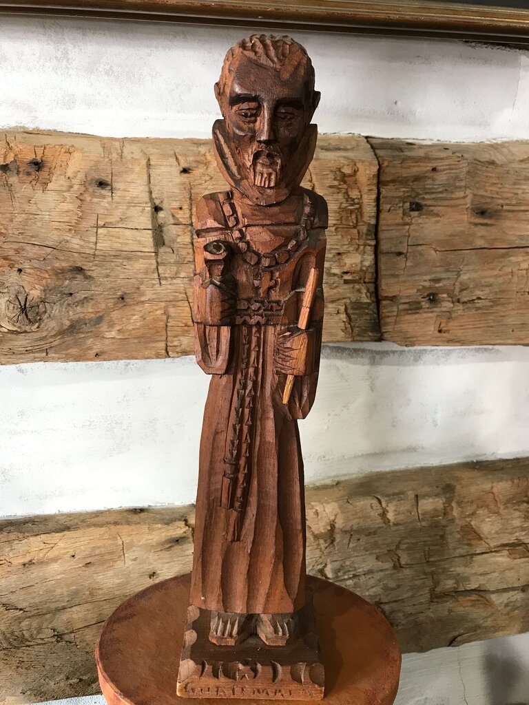 Hand-Carved Wooden Statue