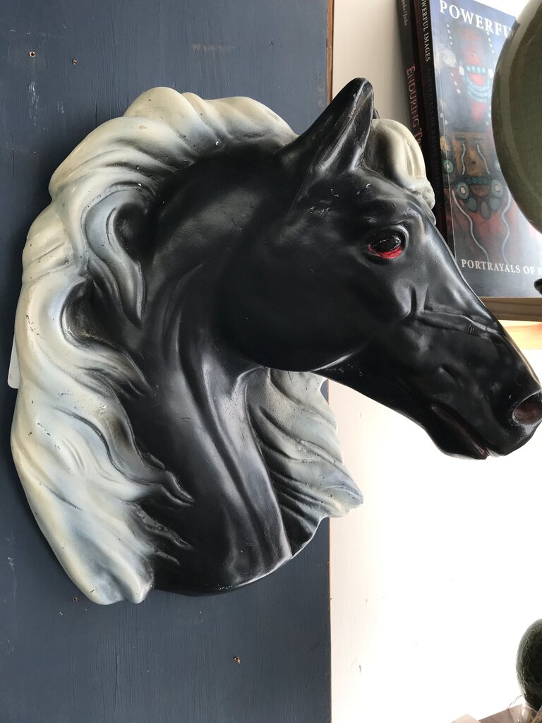 Vintage Black Horse Head Wall Art