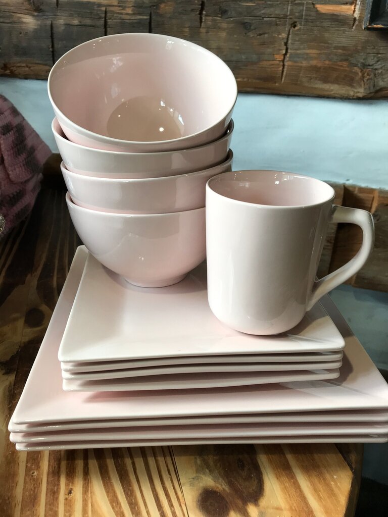 Pastel Pink Dinnerware Set
