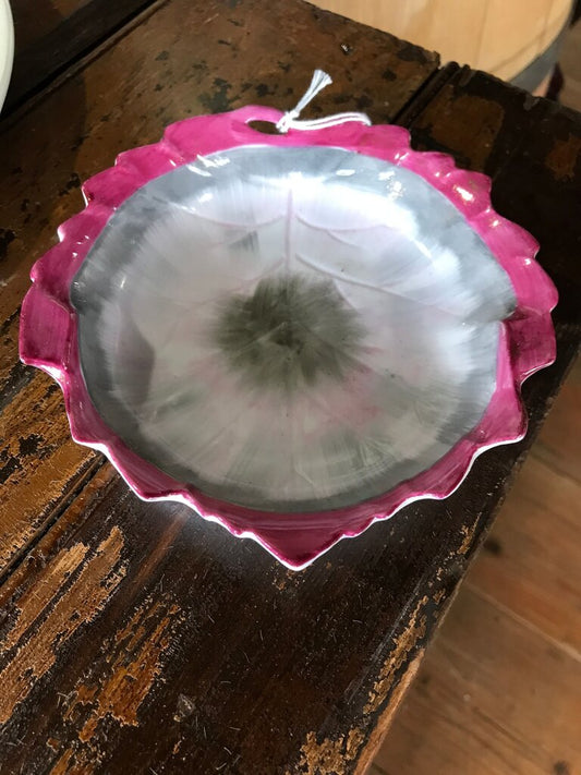 Vintage Pink and Silver Archalt 1950’s dish