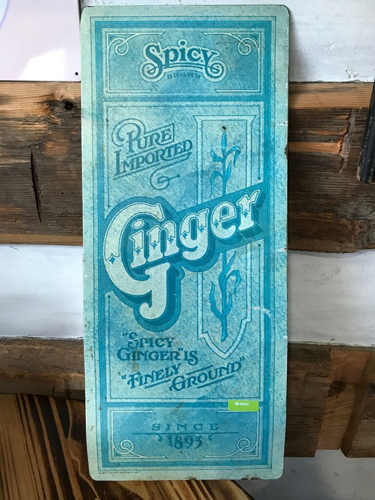 Spicy Ginger Vintage Packaging sign