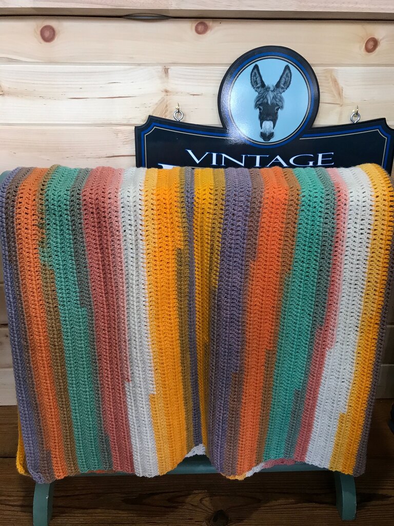 Stripe Crochet Afghan