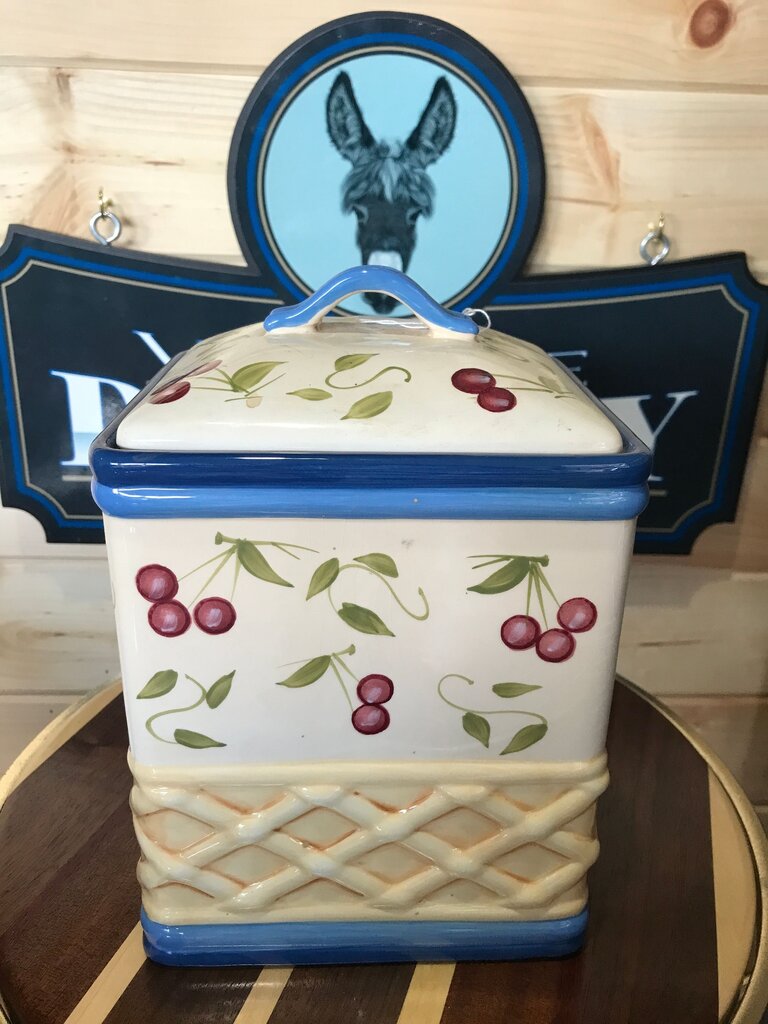 Cherry Pie Print Cookie Jar