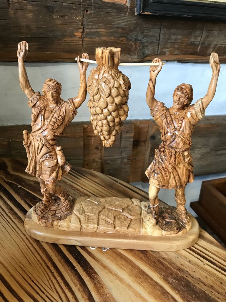 Olive Wood Figurine of Joshua & Caleb