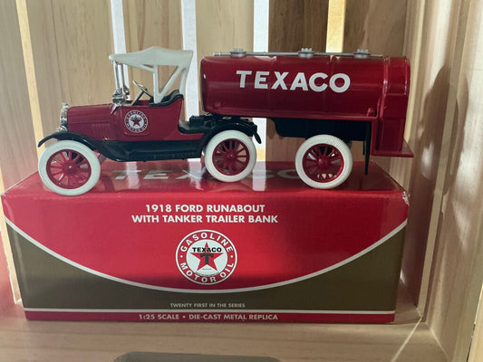 1918 Ford Runabout with Texaco Tanker Trailer Bank