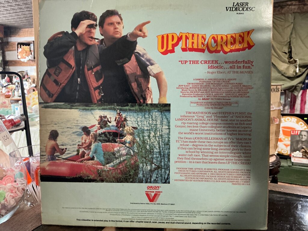 Up The Creek Laser Videodisc