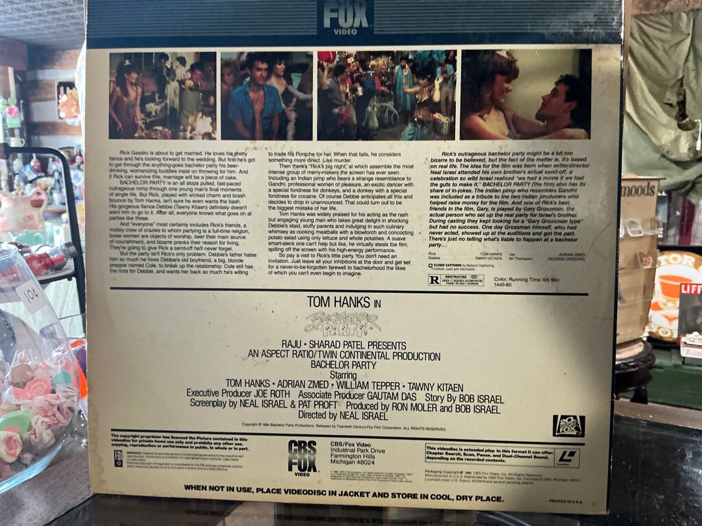 Bachelor Party Laser Videodisc